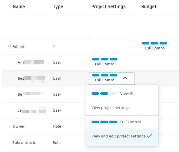 Project Settings Permission