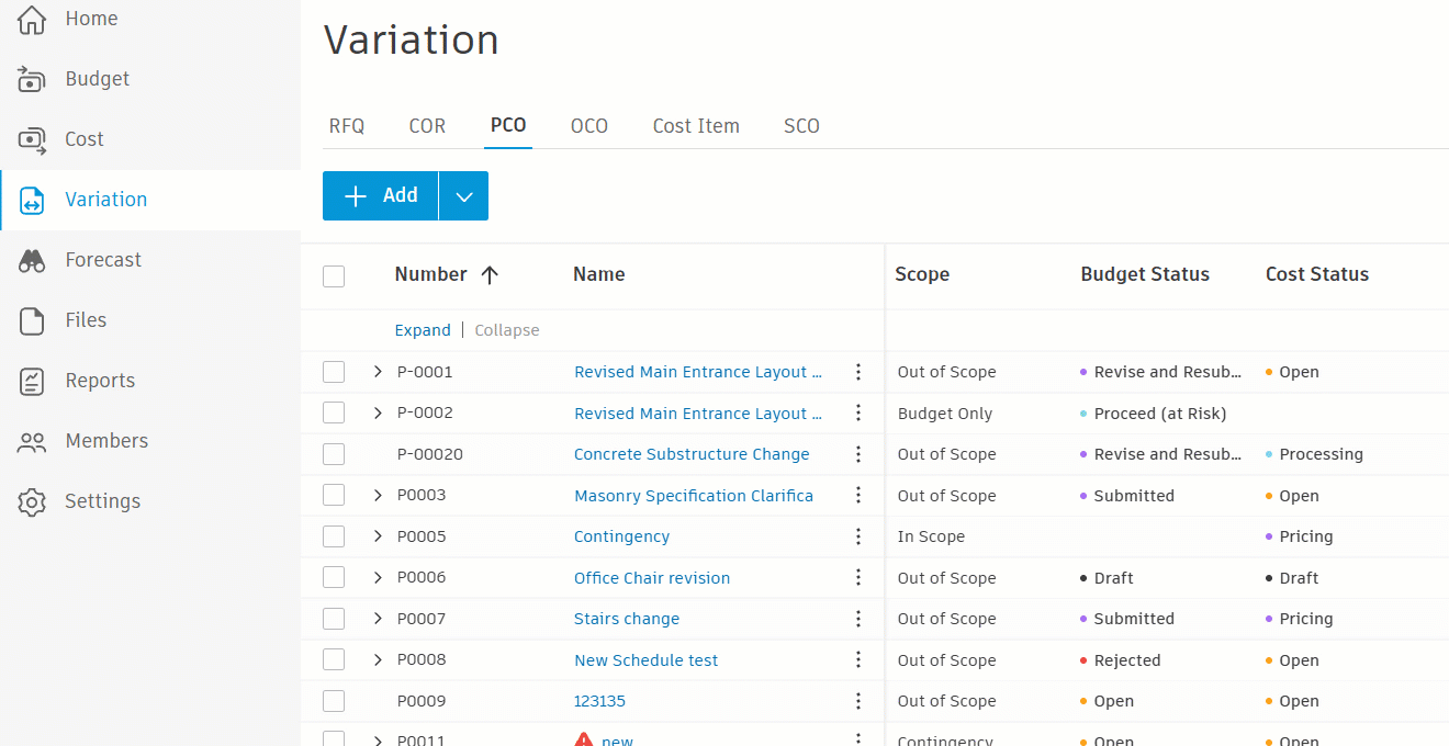 Animation showing how to rename change order tabs and tools in Forma Build