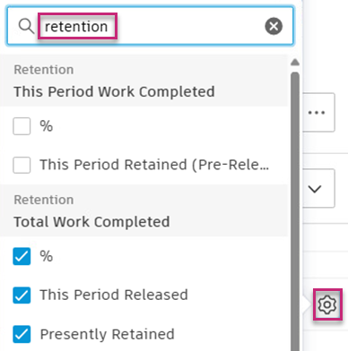 Retention Columns