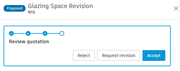 RFQ workflow actions