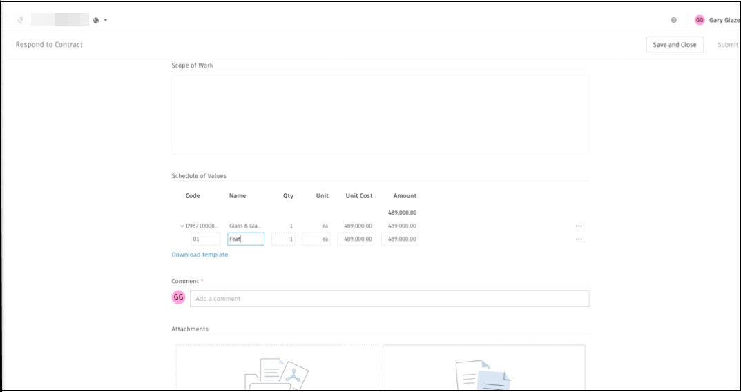 SOV supplier view