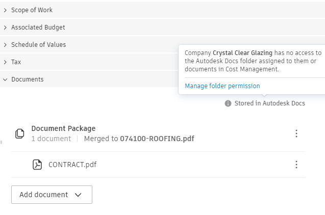 Stored in Autodesk Docs