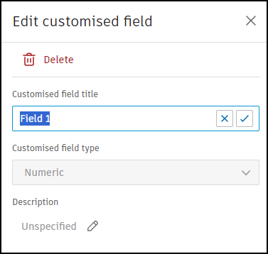 Edit custom field