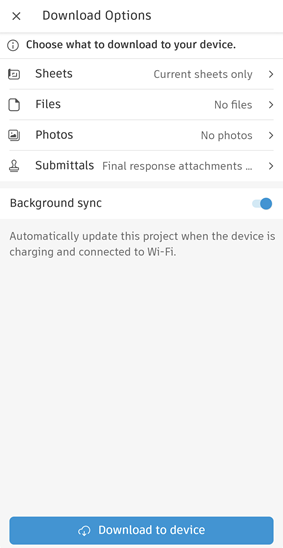 Android Background Sync Screen