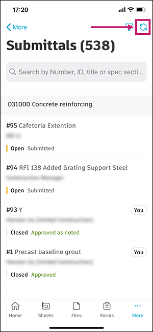 In-Project Sync Button