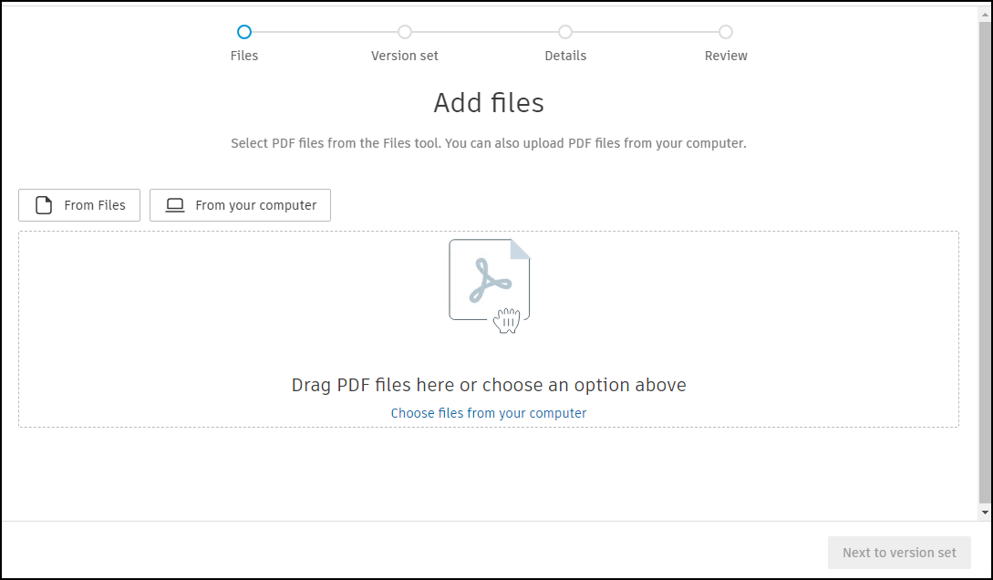 Add Files Area