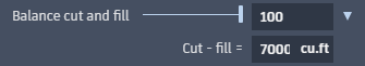 Balance cut and fill Settings