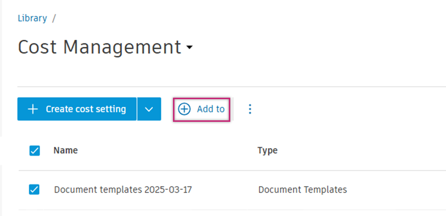 Add to Project Library