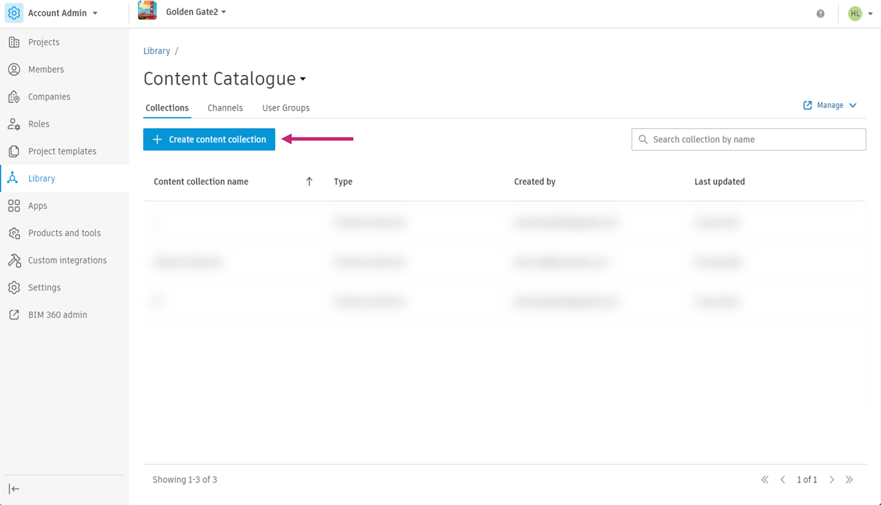 Create content collection