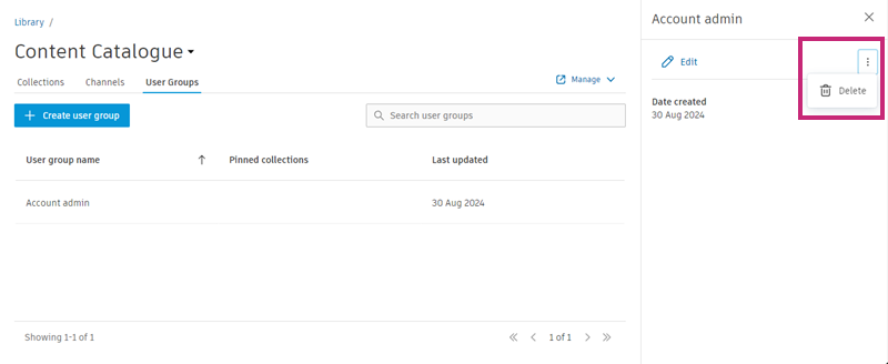 Delete user groups