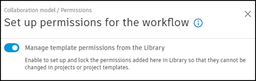 Manage template permissions from the Library