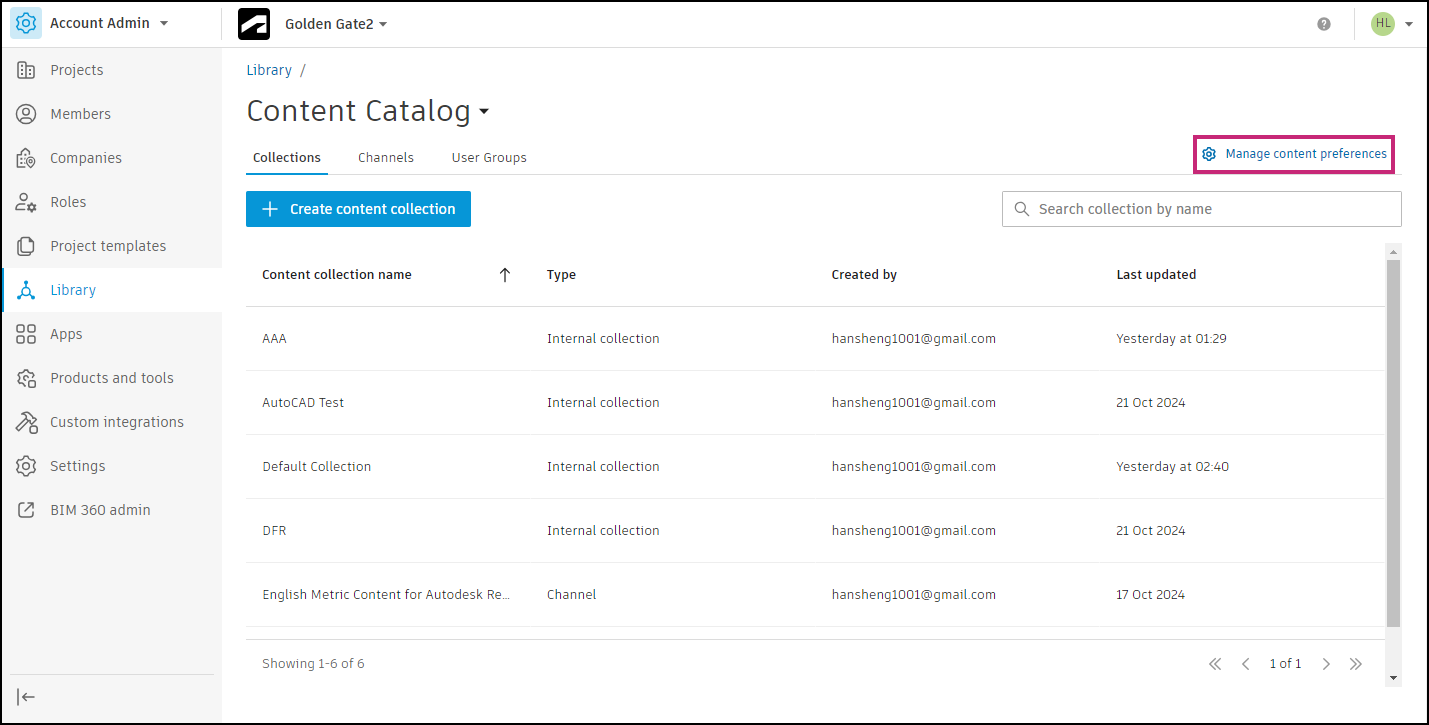 Manage content preferences