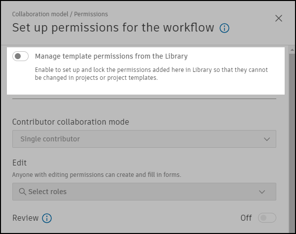 Manage permissions in Library