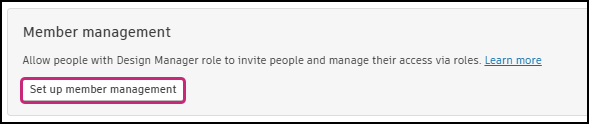 Set up member management