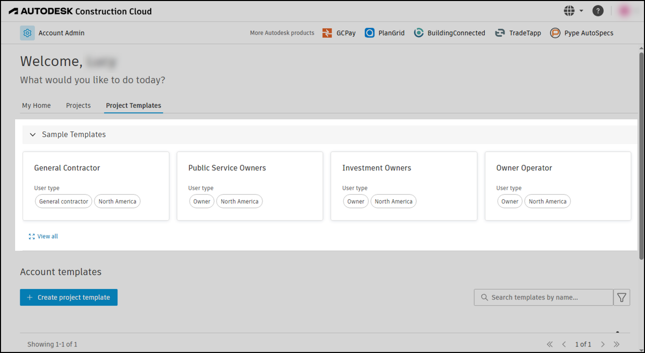 Sample project templates