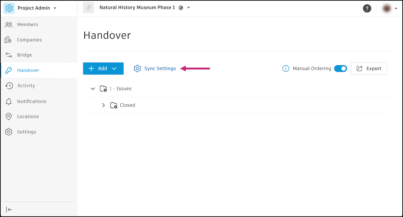 Sync Settings in Autodesk Docs