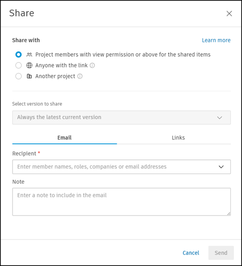 Share files and folders