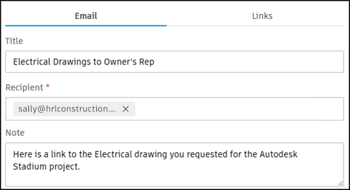 Share link by email