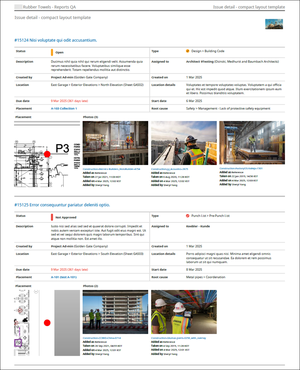 Issue Reports
