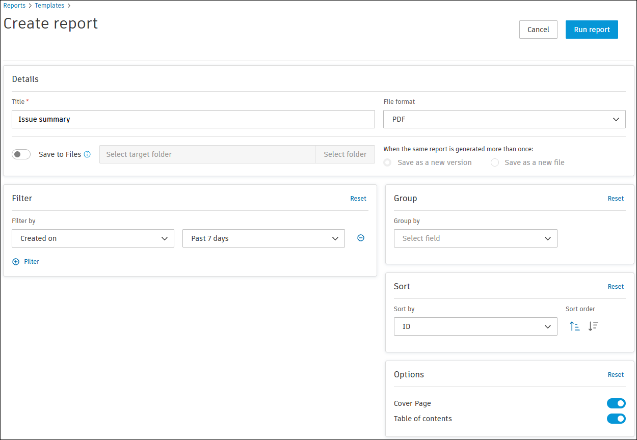 Issue Reports