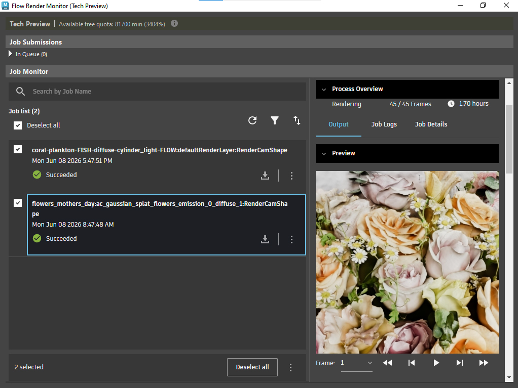 Flow Render monitor