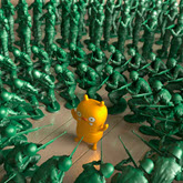 Leaning Scene - Toy Soldiers