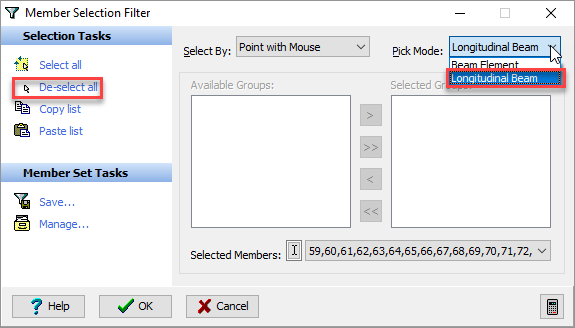 Member Selection Filter