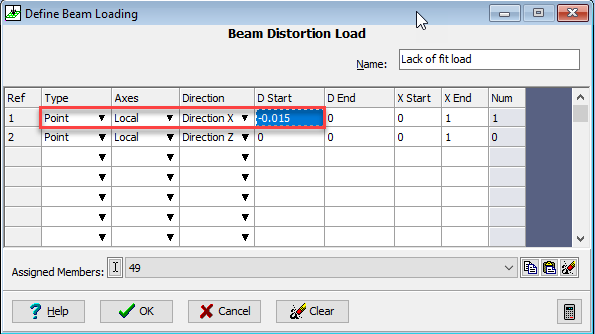 Define Beam Loading