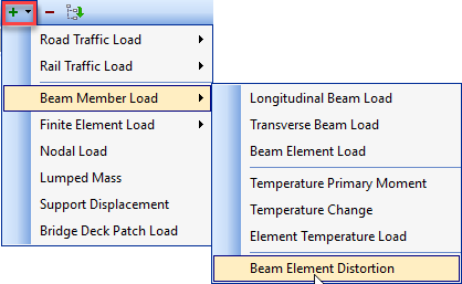 Beam Element Distortion selection