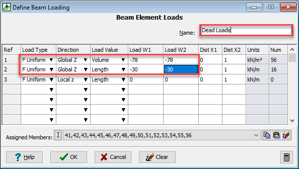 Define Beam Loading