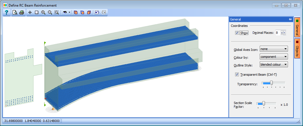 Define RC Beam Reinforcement