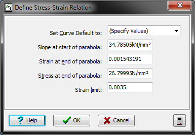 Help, Parabolic Stress-Strain Relation