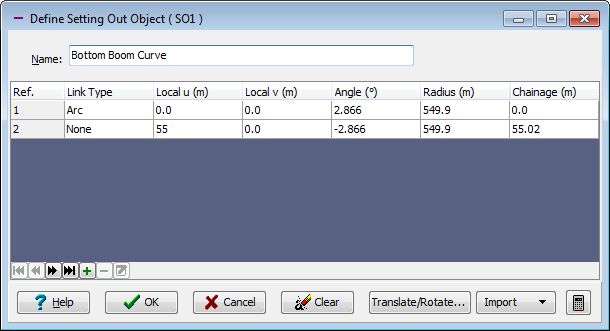 Define Setting Out Object