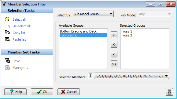 Member Selection Filter