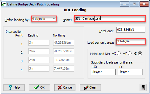 Define Bridge Deck Patch Loading