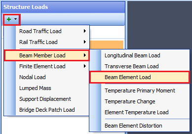 Beam Element Load selection