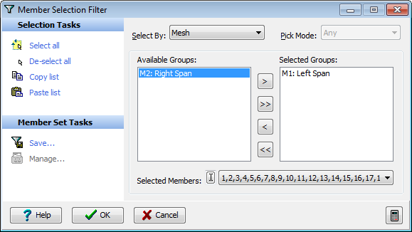 Member Selection Filter