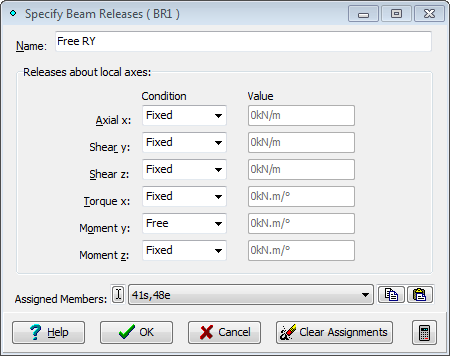 Specify Beam Releases
