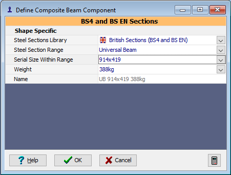 Define Composite Beam Component