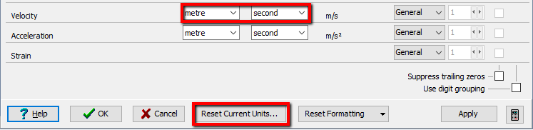 change units