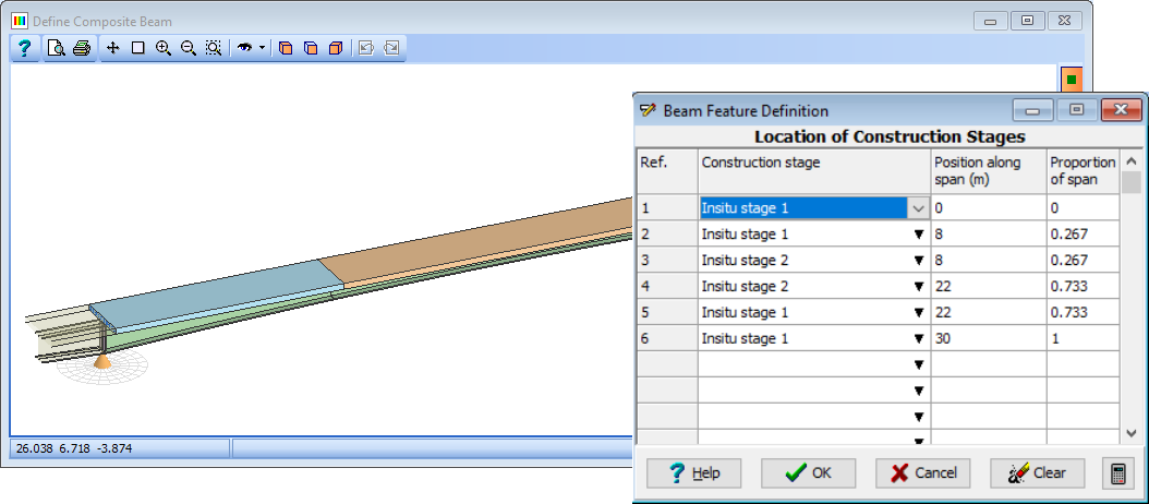 Composite Beam Section Definition