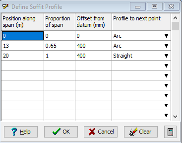 Define Soffit Profile