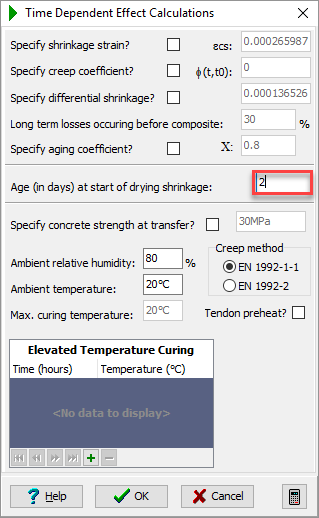 Time Dependent Effect Calculation