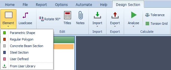 Design Section Element