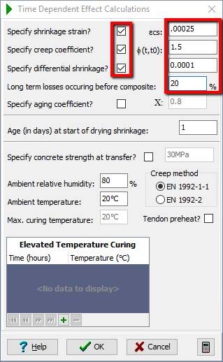 Time Dependent Effect Calculation