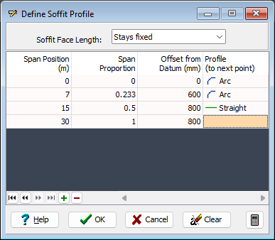 Define Soffit Profile
