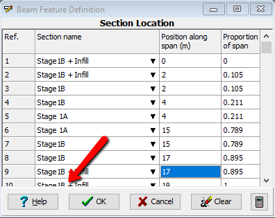 Beam Feature Definition