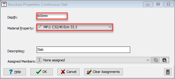 Assign Section Properties