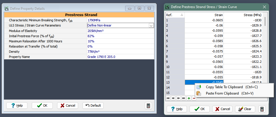 Stress-strain Curve entry