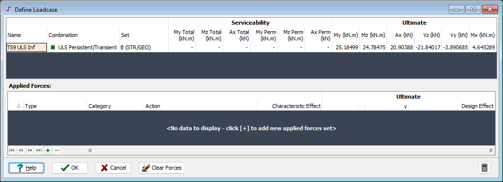 Design Section Loads - 2025